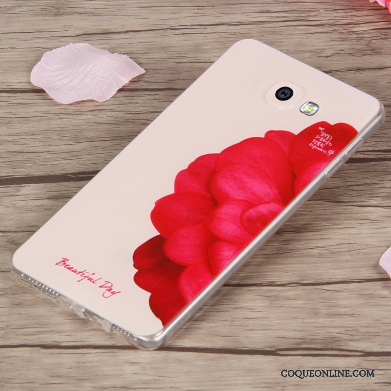 Samsung Galaxy A9 Étui Coque De Téléphone Haute Protection Rose Silicone Fluide Doux