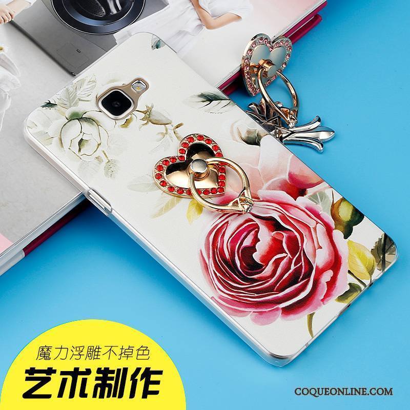 Samsung Galaxy A9 Étui Incassable Étoile Coque Téléphone Portable Rose Peinture