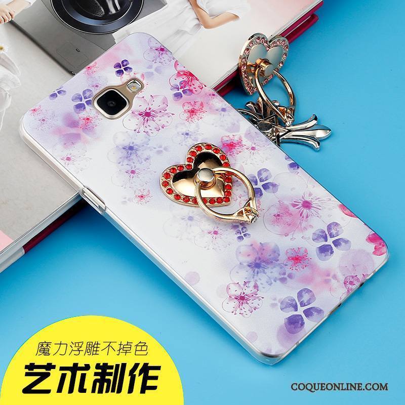 Samsung Galaxy A9 Étui Incassable Étoile Coque Téléphone Portable Rose Peinture