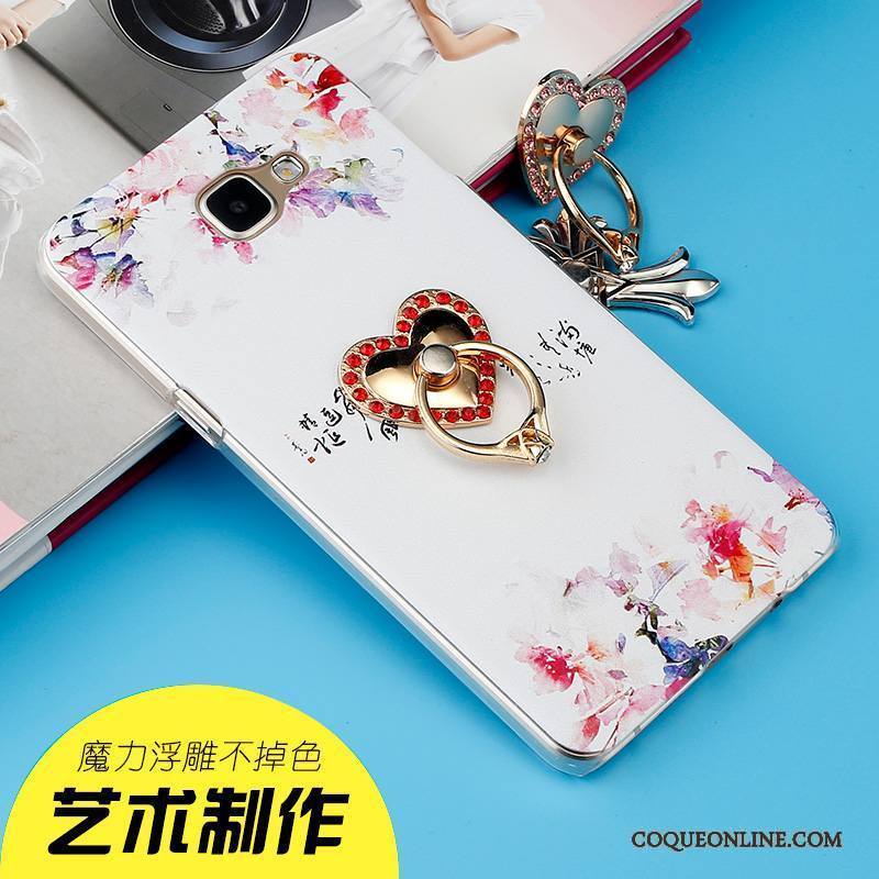 Samsung Galaxy A9 Étui Incassable Étoile Coque Téléphone Portable Rose Peinture