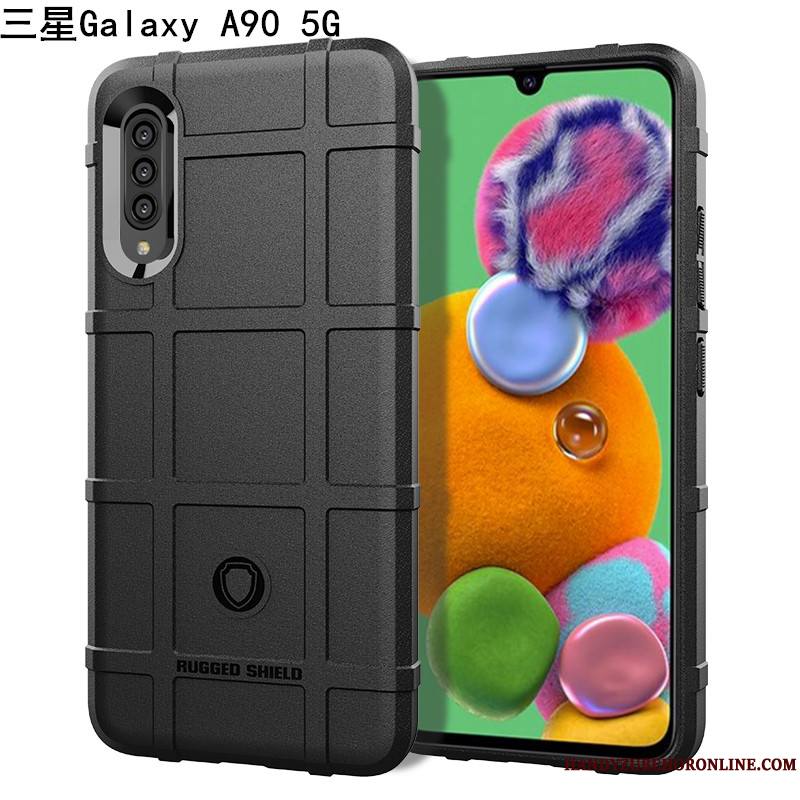 Samsung Galaxy A90 5g Coque De Téléphone Trois Défenses Silicone Nouveau Tout Compris Magnétisme Fluide Doux