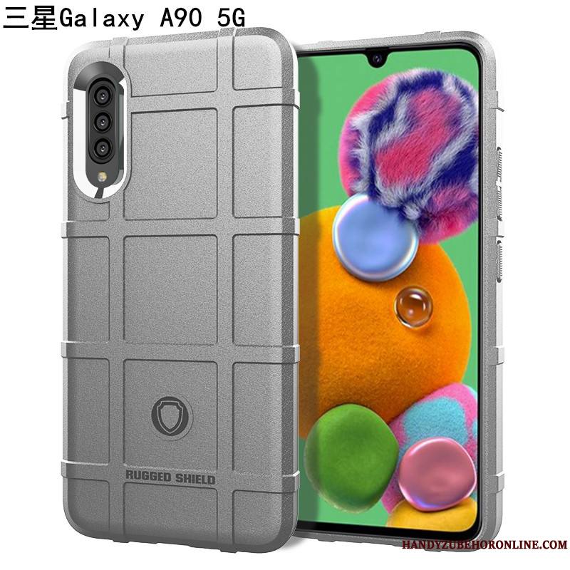 Samsung Galaxy A90 5g Coque De Téléphone Trois Défenses Silicone Nouveau Tout Compris Magnétisme Fluide Doux