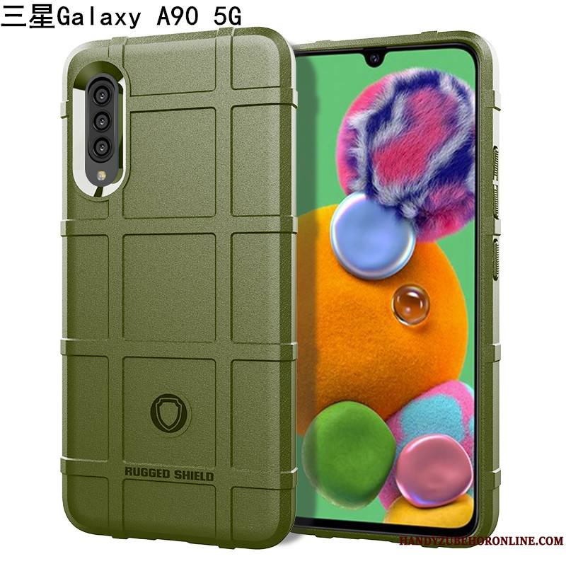 Samsung Galaxy A90 5g Coque De Téléphone Trois Défenses Silicone Nouveau Tout Compris Magnétisme Fluide Doux