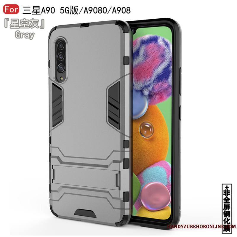 Samsung Galaxy A90 5g Coque Fluide Doux Silicone Business Difficile Incassable Blanc Tout Compris