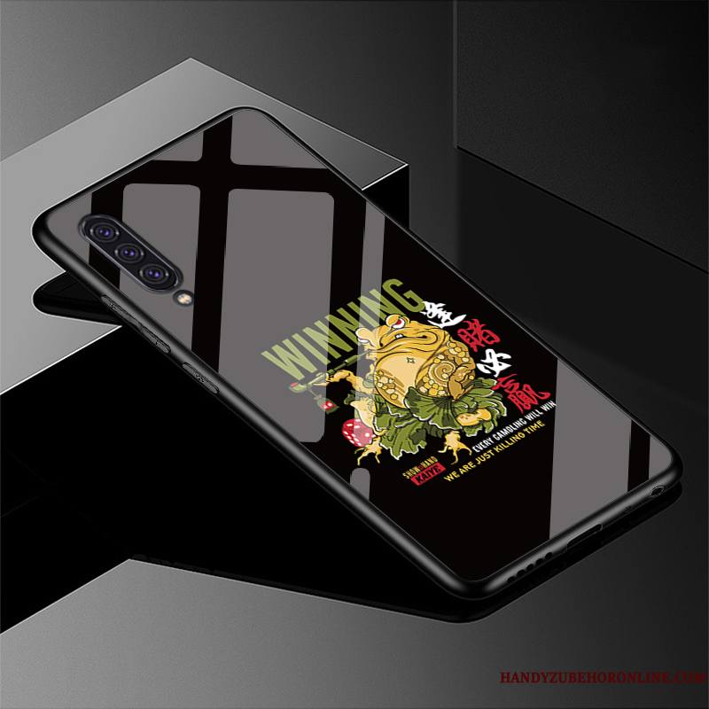 Samsung Galaxy A90 5g Coque Étui Personnalisé Personnalité Incassable Protection Noir Verre