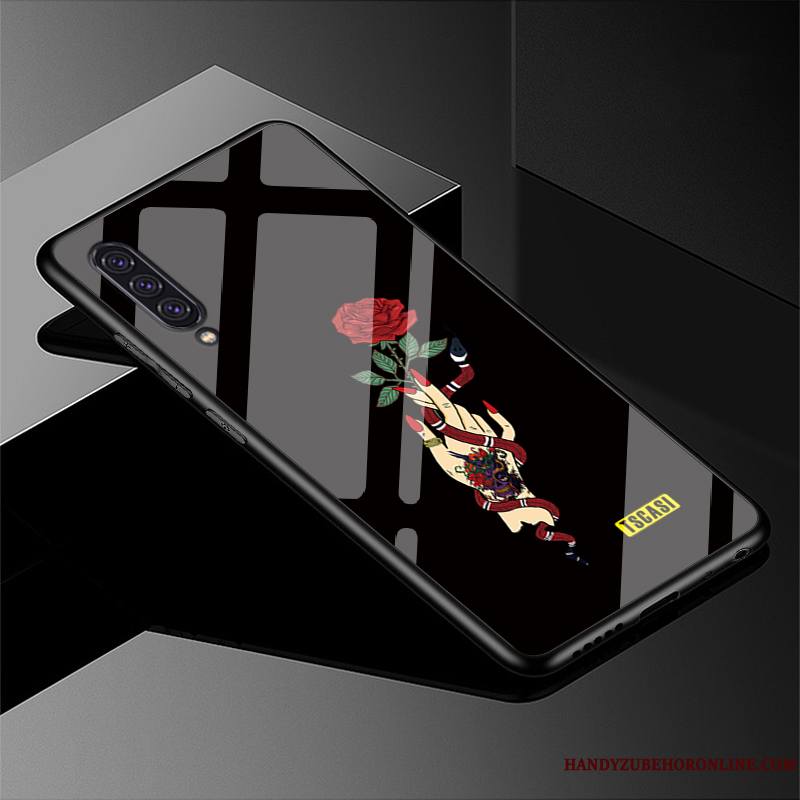 Samsung Galaxy A90 5g Coque Étui Personnalisé Personnalité Incassable Protection Noir Verre