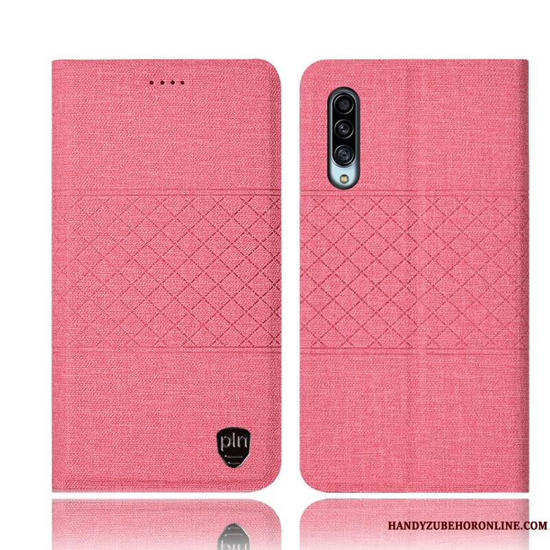 Samsung Galaxy A90 5g Housse Lin Coque De Téléphone Foncé Incassable Étoile Plaid