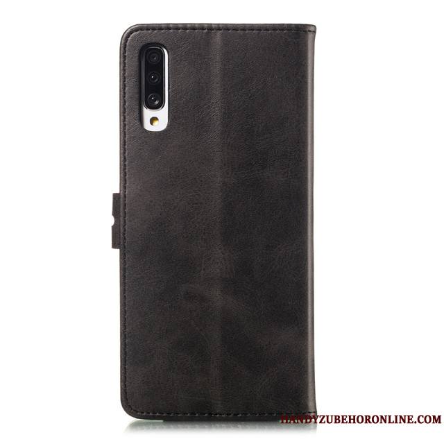 Samsung Galaxy A90 5g Étui En Cuir Étoile Coque De Téléphone Noir Silicone Incassable Housse