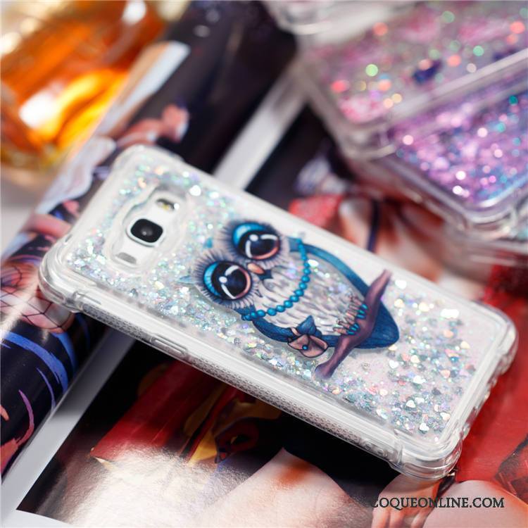 Samsung Galaxy J3 2015 Coque Étoile Couleur Or Fluide Doux Téléphone Portable Imprimé Incassable