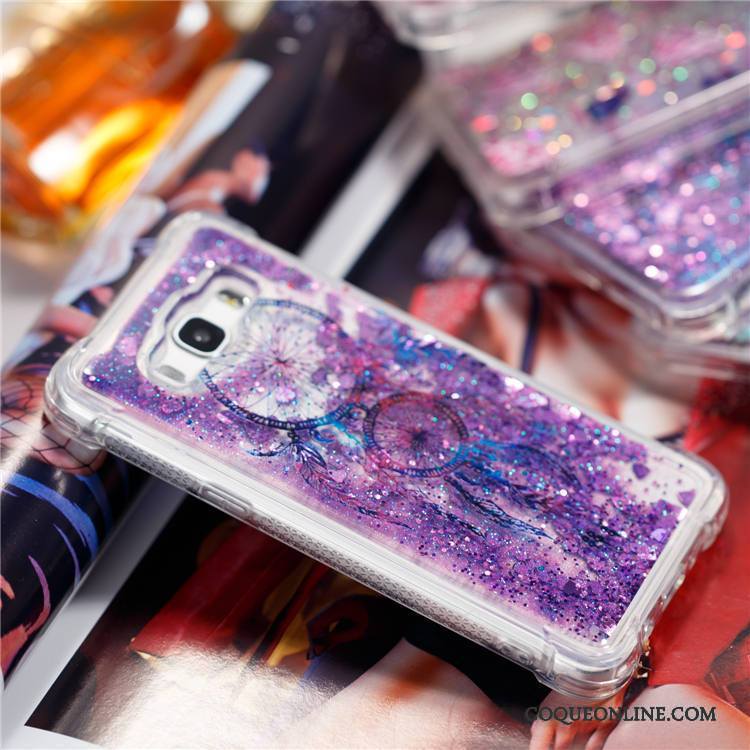 Samsung Galaxy J3 2015 Coque Étoile Couleur Or Fluide Doux Téléphone Portable Imprimé Incassable