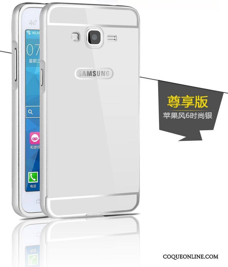 Samsung Galaxy J3 2016 Coque De Téléphone Blanc Incassable Étui Métal Protection Étoile