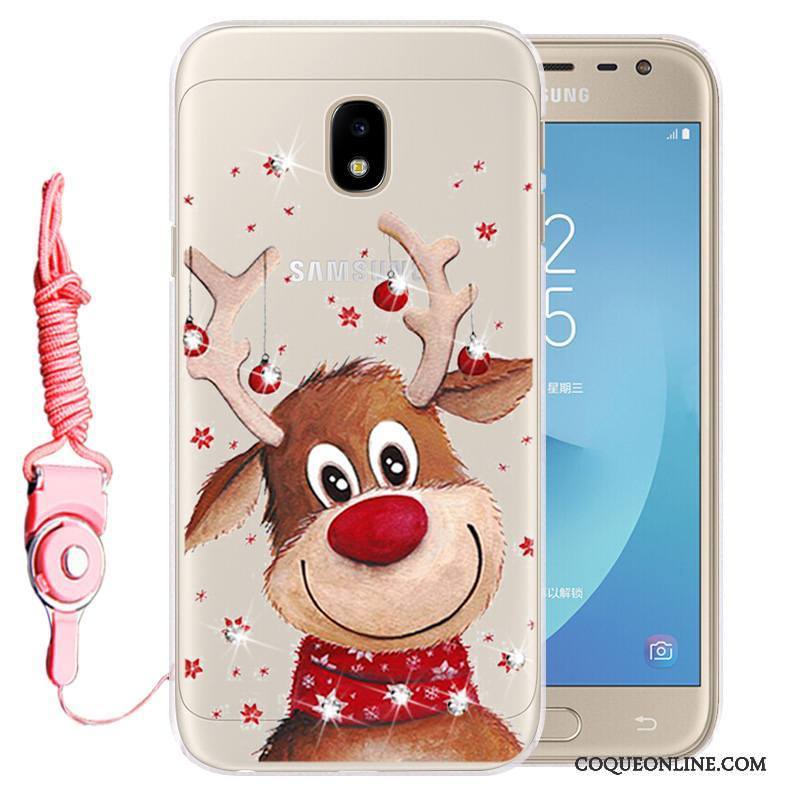 Samsung Galaxy J3 2017 Coque Téléphone Portable Strass Incassable Étoile Fluide Doux Silicone Étui