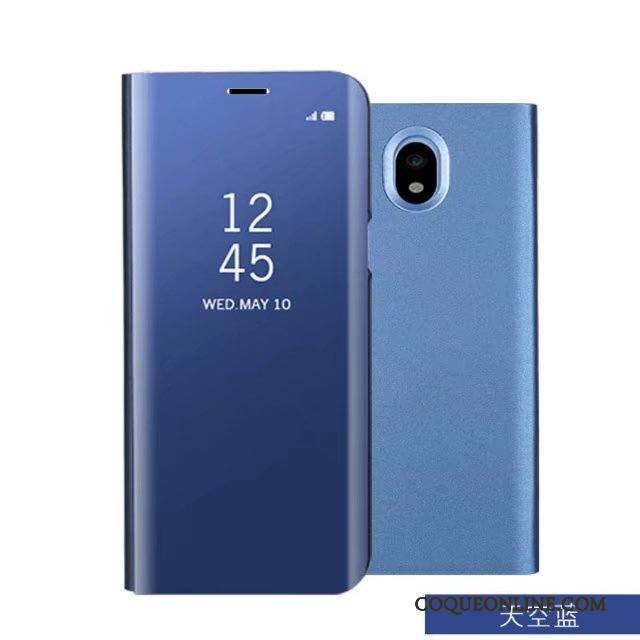 Samsung Galaxy J3 2017 Coque Étoile Étui Bleu Incassable Miroir Housse Protection