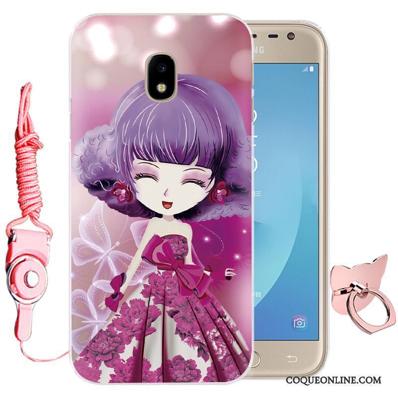 Samsung Galaxy J3 2017 Dessin Animé Coque De Téléphone Téléphone Portable Silicone Fleurs Protection Fluide Doux