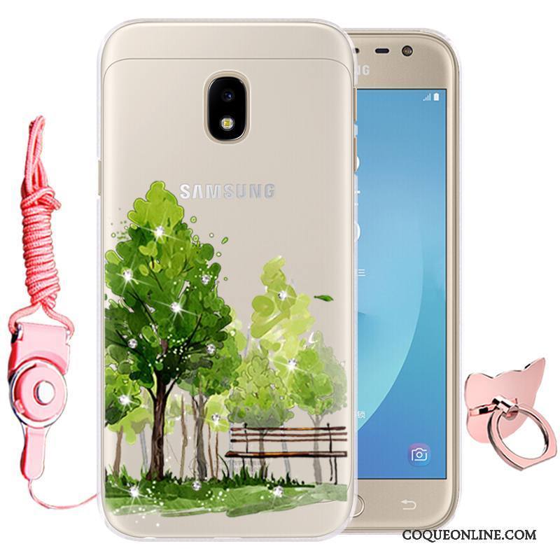 Samsung Galaxy J3 2017 Dessin Animé Coque De Téléphone Téléphone Portable Silicone Fleurs Protection Fluide Doux