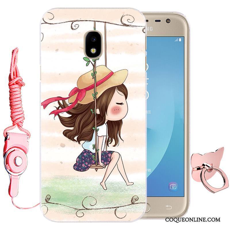 Samsung Galaxy J3 2017 Dessin Animé Coque De Téléphone Téléphone Portable Silicone Fleurs Protection Fluide Doux