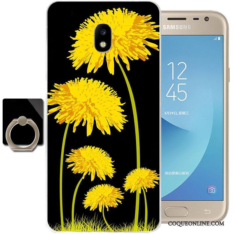 Samsung Galaxy J3 2017 Silicone Étoile Fluide Doux Tout Compris Vert Étui Coque