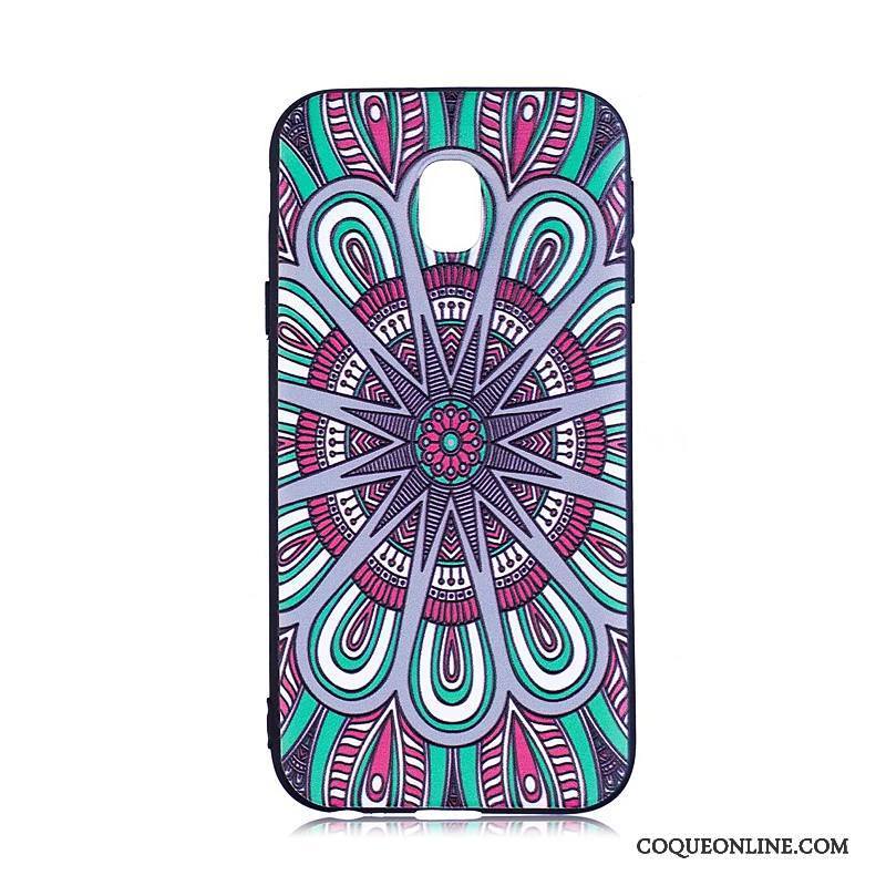 Samsung Galaxy J3 2017 Étoile Gaufrage Protection Fluide Doux Peinture Tendance Coque De Téléphone