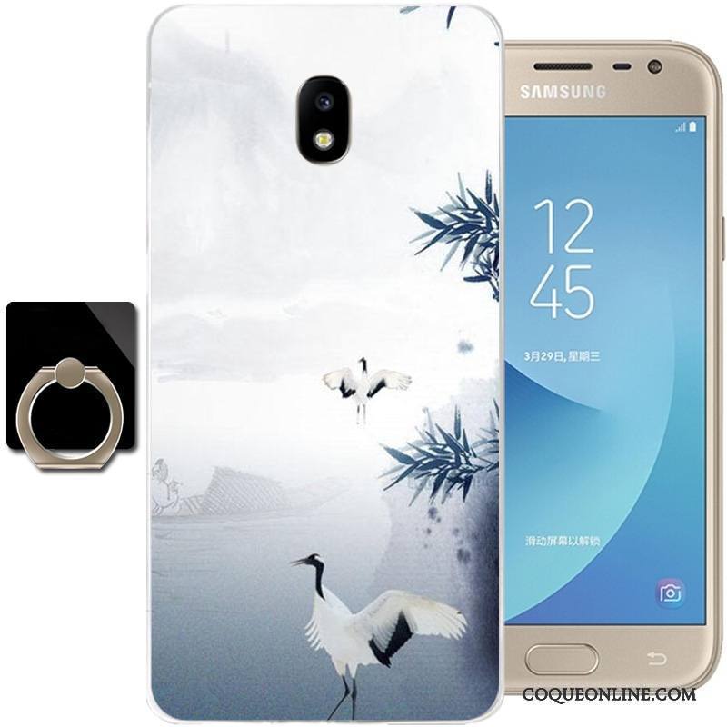 Samsung Galaxy J3 2017 Étui Fluide Doux Silicone Style Chinois Étoile Coque De Téléphone Tout Compris