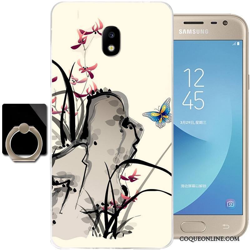 Samsung Galaxy J3 2017 Étui Fluide Doux Silicone Style Chinois Étoile Coque De Téléphone Tout Compris