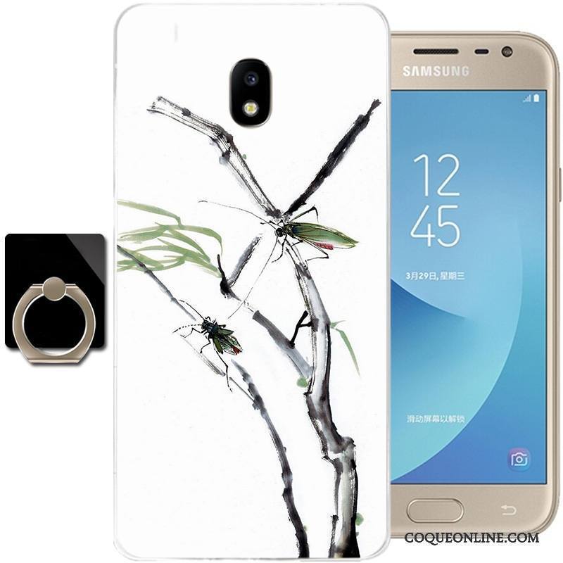 Samsung Galaxy J3 2017 Étui Fluide Doux Silicone Style Chinois Étoile Coque De Téléphone Tout Compris