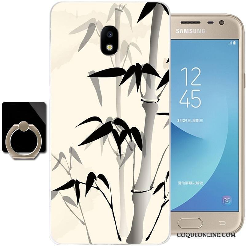 Samsung Galaxy J3 2017 Étui Fluide Doux Silicone Style Chinois Étoile Coque De Téléphone Tout Compris