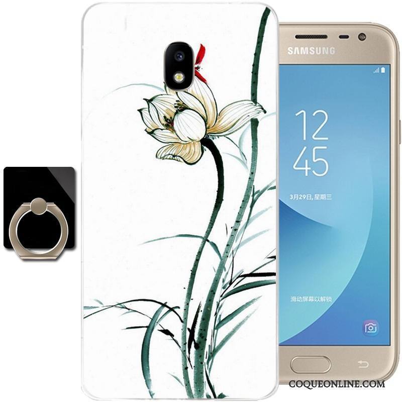 Samsung Galaxy J3 2017 Étui Fluide Doux Silicone Style Chinois Étoile Coque De Téléphone Tout Compris