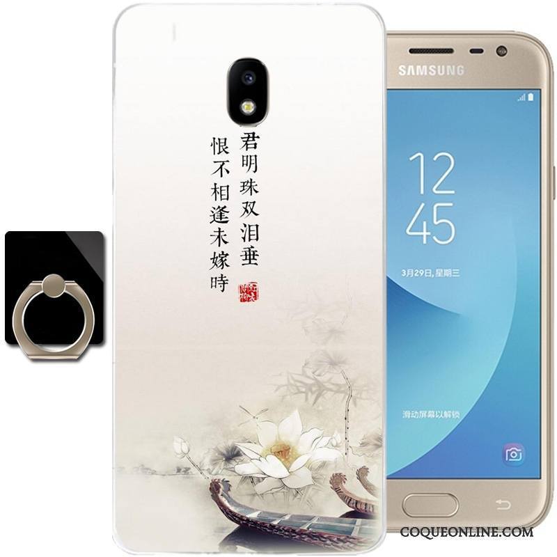Samsung Galaxy J3 2017 Étui Fluide Doux Silicone Style Chinois Étoile Coque De Téléphone Tout Compris