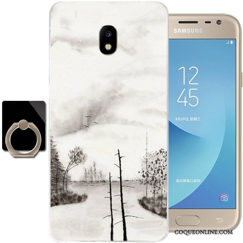 Samsung Galaxy J3 2017 Étui Fluide Doux Silicone Style Chinois Étoile Coque De Téléphone Tout Compris