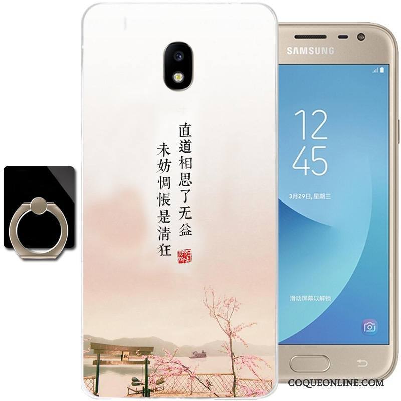 Samsung Galaxy J3 2017 Étui Fluide Doux Silicone Style Chinois Étoile Coque De Téléphone Tout Compris