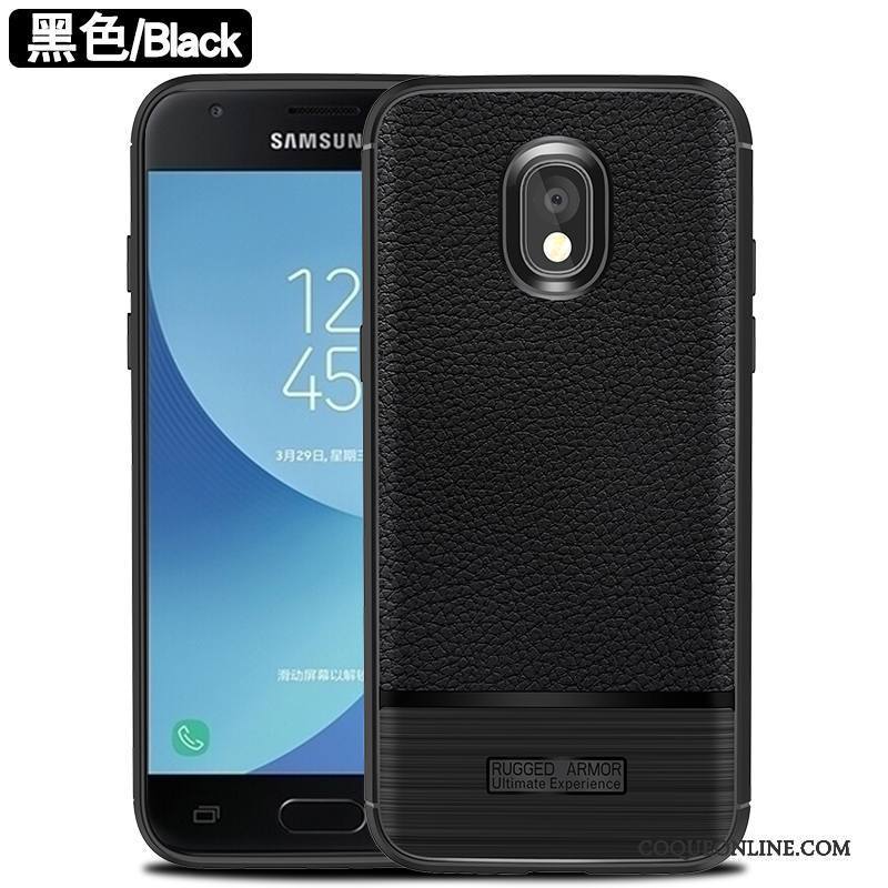 Samsung Galaxy J3 2017 Étui Tout Compris Coque De Téléphone Étoile Silicone Incassable Gris