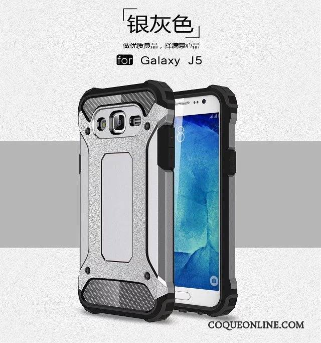 Samsung Galaxy J5 2015 Armure Étoile Incassable Coque De Téléphone Étui Or Tout Compris