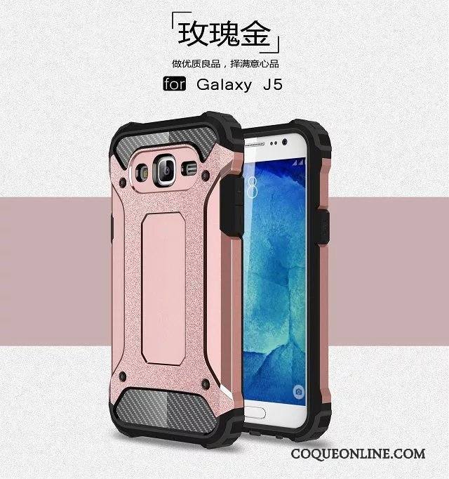 Samsung Galaxy J5 2015 Armure Étoile Incassable Coque De Téléphone Étui Or Tout Compris