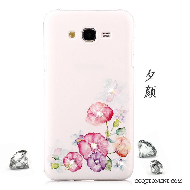 Samsung Galaxy J5 2015 Dessin Animé Rouge Difficile Étui Fleurs Étoile Coque De Téléphone
