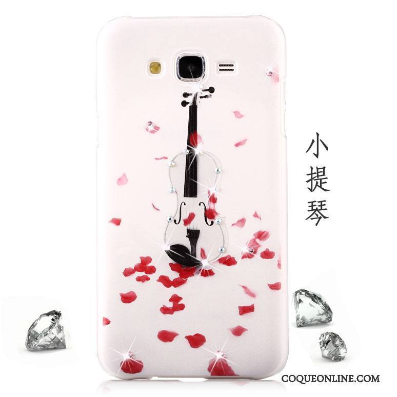 Samsung Galaxy J5 2015 Dessin Animé Rouge Difficile Étui Fleurs Étoile Coque De Téléphone