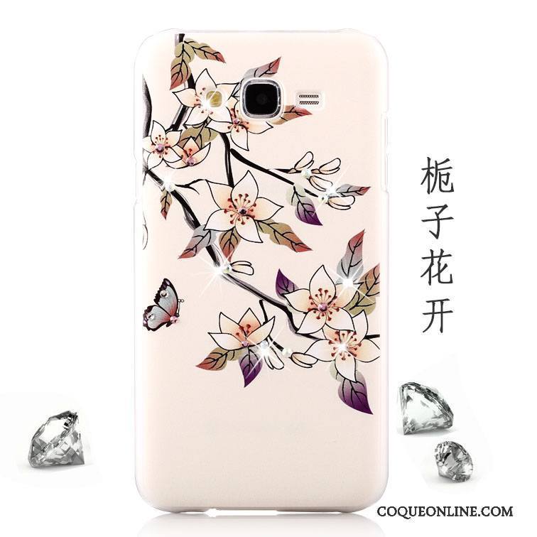 Samsung Galaxy J5 2015 Dessin Animé Rouge Difficile Étui Fleurs Étoile Coque De Téléphone