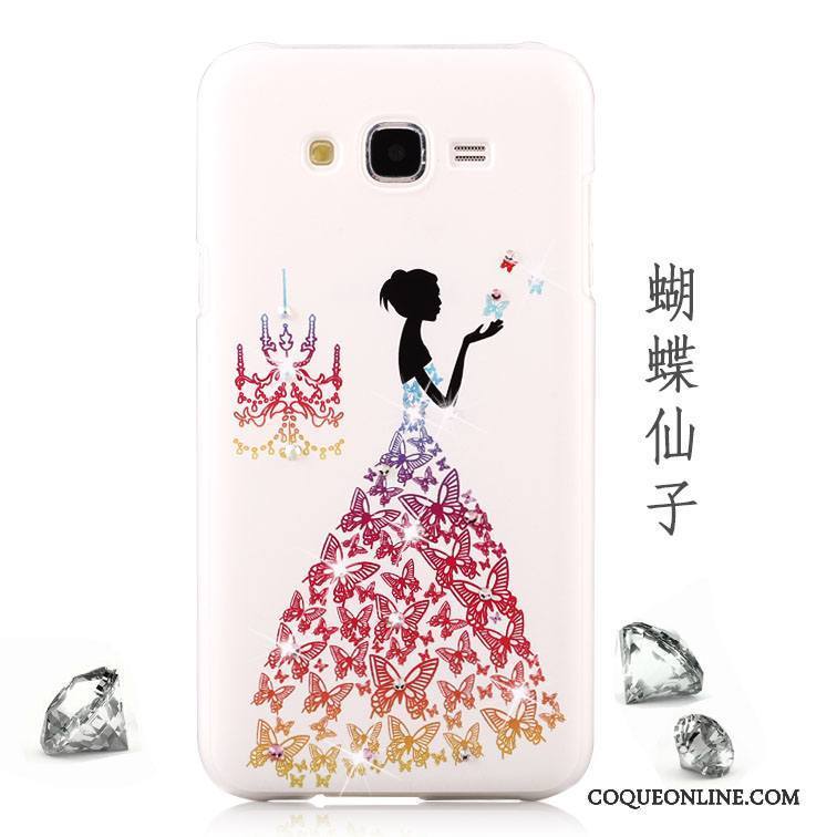 Samsung Galaxy J5 2015 Dessin Animé Rouge Difficile Étui Fleurs Étoile Coque De Téléphone