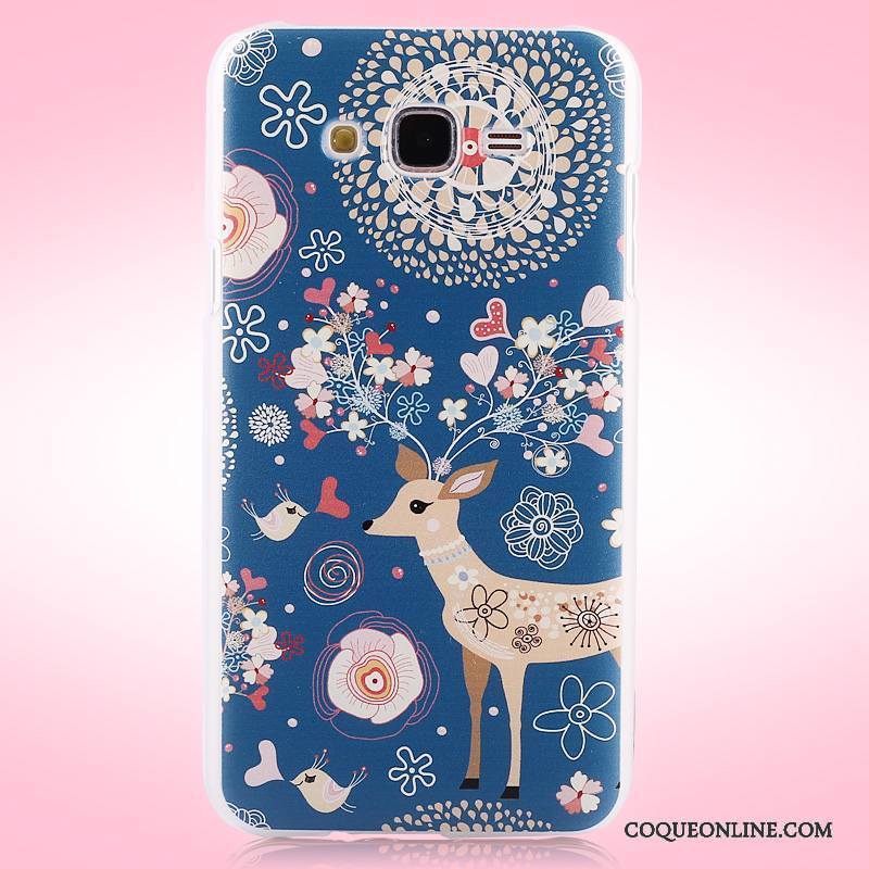 Samsung Galaxy J5 2015 Fleurs Protection Coque De Téléphone Difficile Étui Étoile Bleu Clair