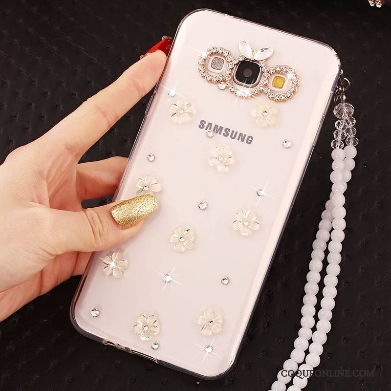 Samsung Galaxy J5 2015 Strass Silicone Coque De Téléphone Étui Étoile Protection Ornements Suspendus