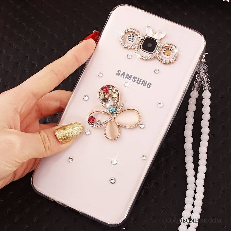 Samsung Galaxy J5 2015 Strass Silicone Coque De Téléphone Étui Étoile Protection Ornements Suspendus