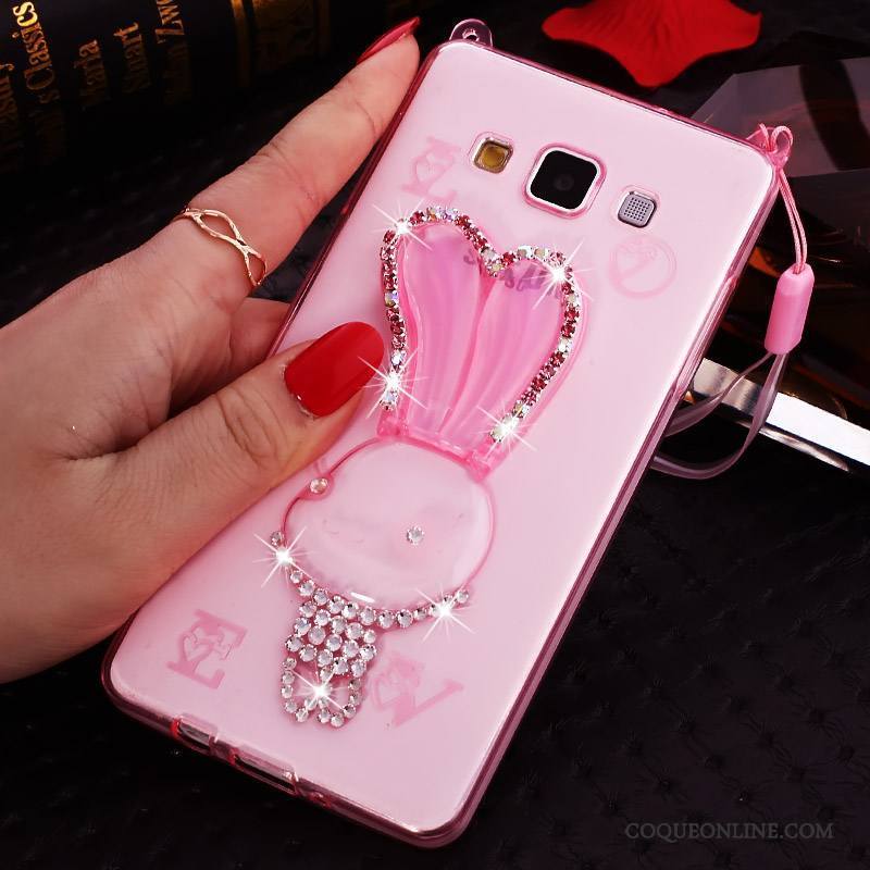Samsung Galaxy J5 2015 Étoile Protection Coque De Téléphone Fluide Doux Rose Dessin Animé Étui