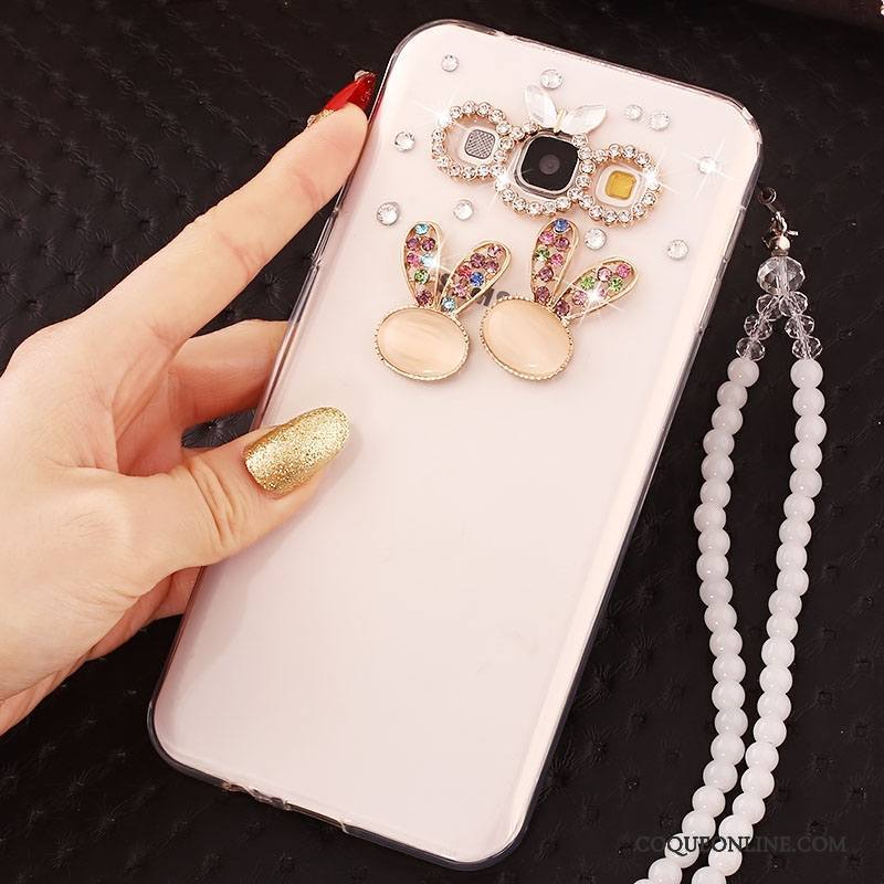 Samsung Galaxy J5 2015 Étoile Silicone Strass Fluide Doux Coque De Téléphone Protection Étui