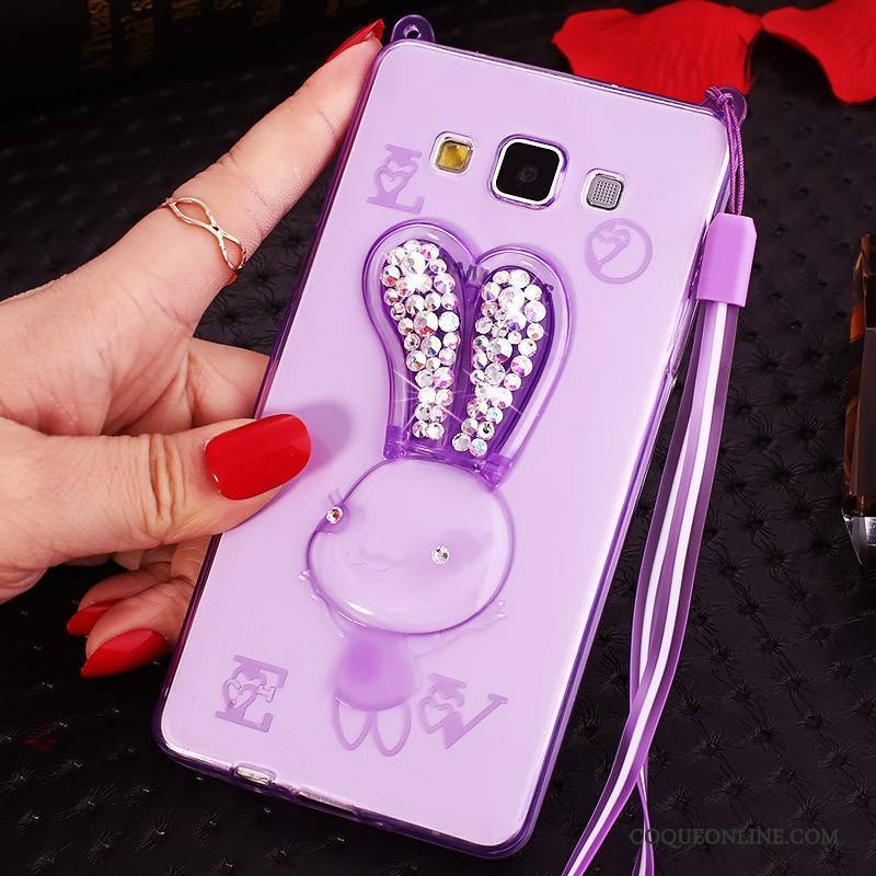 Samsung Galaxy J5 2015 Étui Protection Étoile Coque De Téléphone Fluide Doux Violet Dessin Animé