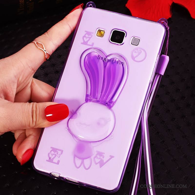 Samsung Galaxy J5 2015 Étui Protection Étoile Coque De Téléphone Fluide Doux Violet Dessin Animé