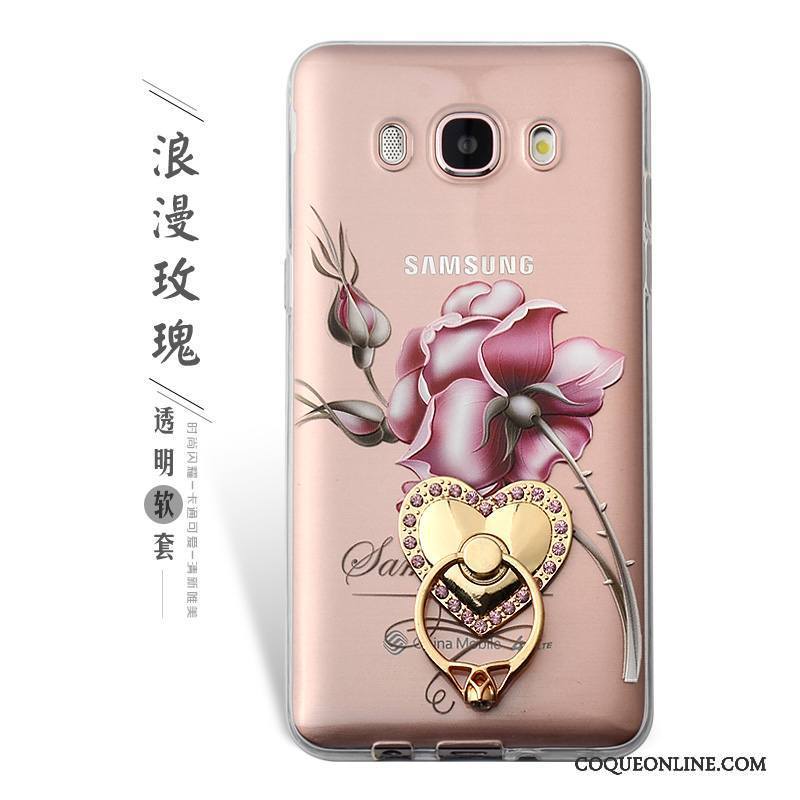 Samsung Galaxy J5 2016 Coque De Téléphone Fleurs Protection Étui Anneau Téléphone Portable Vert