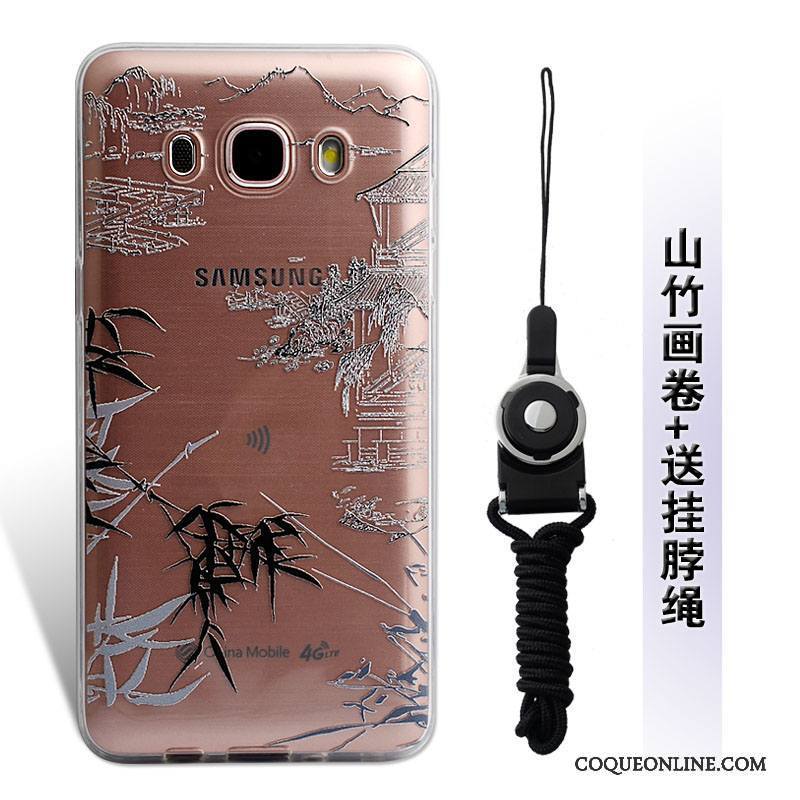 Samsung Galaxy J5 2016 Coque Ornements Suspendus Fluide Doux Étoile Protection Gaufrage Silicone