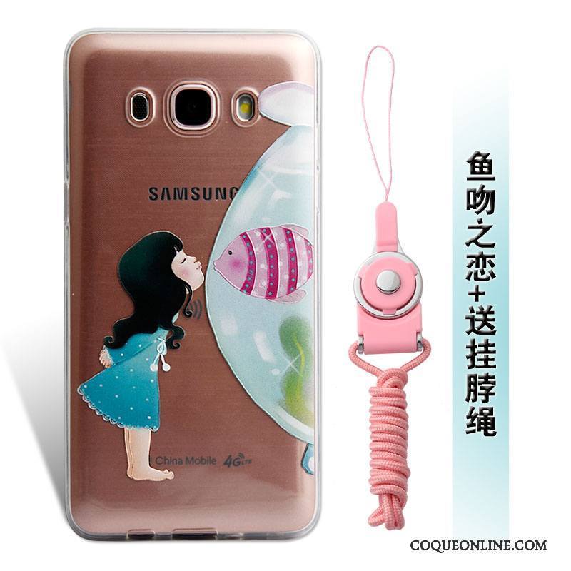Samsung Galaxy J5 2016 Coque Ornements Suspendus Fluide Doux Étoile Protection Gaufrage Silicone