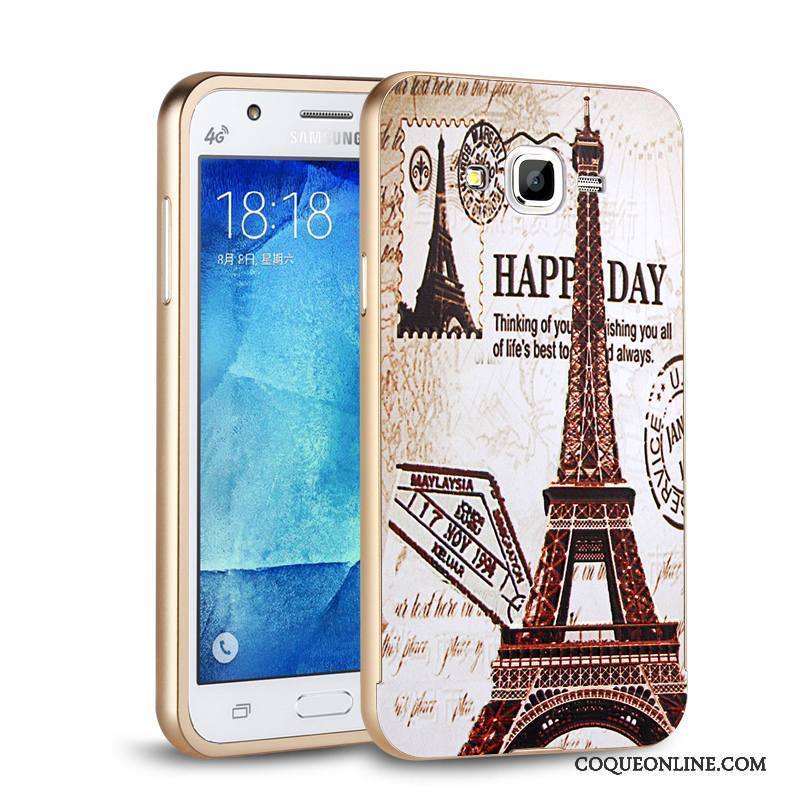 Samsung Galaxy J5 2016 Métal Incassable Étui Protection Difficile Argent Coque