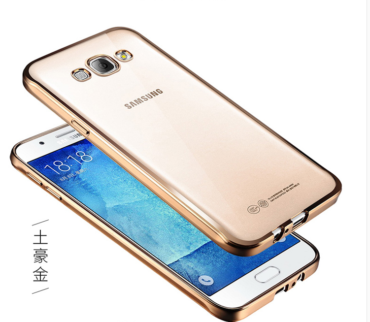 Samsung Galaxy J5 2016 Placage Protection Transparent Coque De Téléphone Incassable Or Rose Étoile