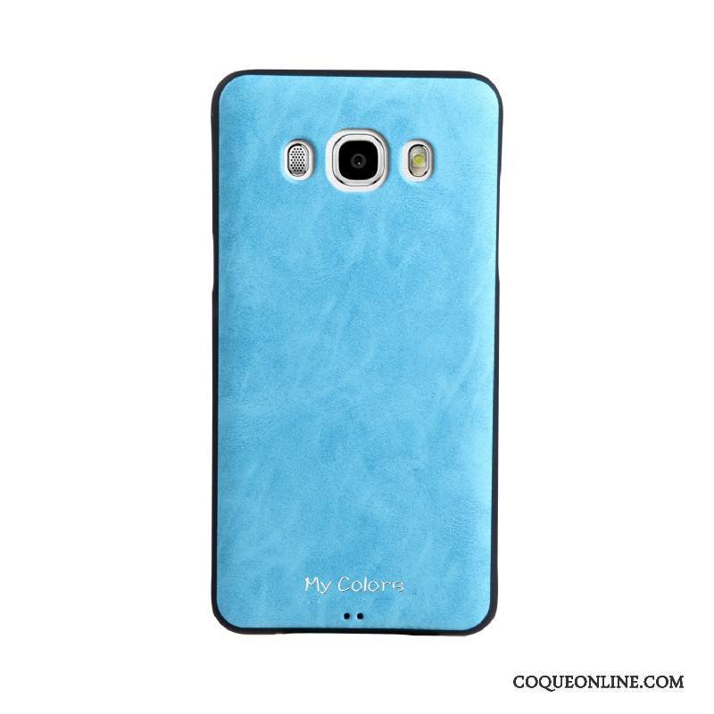 Samsung Galaxy J5 2016 Étoile Fluide Doux Coque De Téléphone Protection Similicuir Étui Bleu